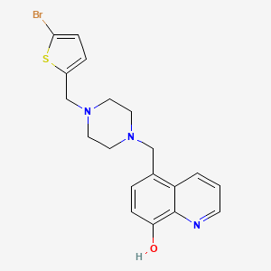 5-((4-((5-Bromothiophen-2-yl)methyl)piperazin-1-yl)methyl)quinolin-8-ol