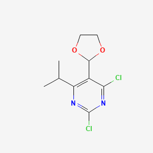 2,4-Dichloro-5-(1,3-dioxolan-2-yl)-6-propan-2-ylpyrimidine