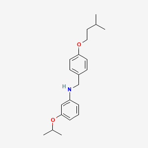 molecular formula C21H29NO2 B1385236 N-[4-(Isopentyloxy)benzyl]-3-isopropoxyaniline CAS No. 1040684-54-5