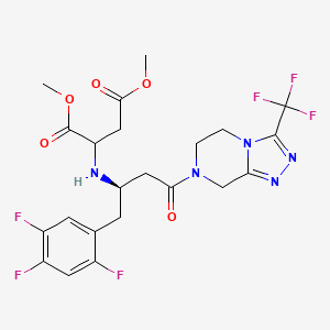 Dimethyl ((R)-4-Oxo-4-(3-(trifluoromethyl)-5,6-dihydro-[1,2,4]triazolo[4,3-a]pyrazin-7(8H)-yl)-1-(2,4,5-trifluorophenyl)butan-2-yl)aspartate