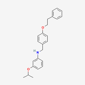 molecular formula C24H27NO2 B1385237 3-Isopropoxy-N-[4-(phenethyloxy)benzyl]aniline CAS No. 1040684-68-1