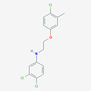 molecular formula C15H14Cl3NO B1385239 3,4-Dichloro-N-[2-(4-chloro-3-methylphenoxy)-ethyl]aniline CAS No. 1040688-67-2