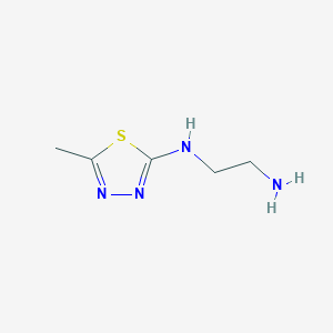 molecular formula C5H10N4S B1385244 N-(2-氨基乙基)-N-(5-甲基-1,3,4-噻二唑-2-基)胺 CAS No. 933690-81-4