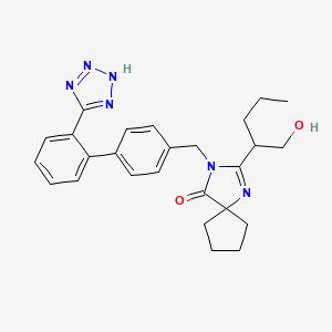 2-[1-(Hydroxymethyl)butyl]-3-[[2'-(2H-tetrazol-5-yl)[1,1'-biphenyl]-4-yl]methyl]-1,3-diazaspiro[4.4]non-1-en-4-one