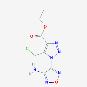 molecular formula C8H9ClN6O3 B1385245 Ethyl 1-(4-amino-1,2,5-oxadiazol-3-yl)-5-(chloromethyl)-1H-1,2,3-triazole-4-carboxylate CAS No. 352446-23-2