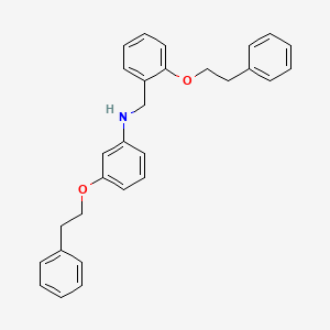 molecular formula C29H29NO2 B1385248 3-(Phenethyloxy)-N-[2-(phenethyloxy)benzyl]aniline CAS No. 1040682-56-1