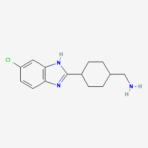 molecular formula C14H18ClN3 B1385251 [4-(5-氯-1H-苯并咪唑-2-基)环己基]-甲胺 CAS No. 933719-73-4