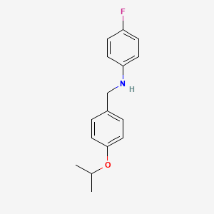 molecular formula C16H18FNO B1385258 4-Fluoro-N-(4-isopropoxybenzyl)aniline CAS No. 1040687-43-1