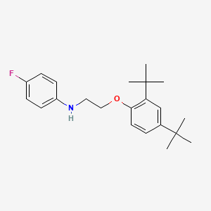 molecular formula C22H30FNO B1385259 N-{2-[2,4-二(叔丁基)苯氧基]乙基}-4-氟苯胺 CAS No. 1040687-56-6