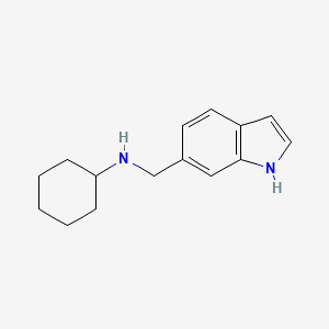 molecular formula C15H20N2 B1385261 N-(1H-Indol-6-ylmethyl)cyclohexanamine CAS No. 1017791-20-6