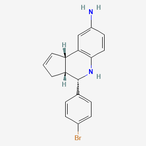 (3Ar,4s,9bs)-4-(4-bromophenyl)-3a,4,5,9b-tetrahydro-3h-cyclopenta[c]quinolin-8-amine