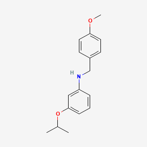 molecular formula C17H21NO2 B1385268 3-Isopropoxy-N-(4-methoxybenzyl)aniline CAS No. 1040684-10-3