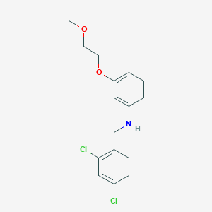 molecular formula C16H17Cl2NO2 B1385269 N-(2,4-Dichlorobenzyl)-3-(2-methoxyethoxy)aniline CAS No. 1040686-22-3