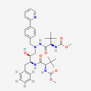 methyl N-[(2R)-1-[2-[(2S,3S)-2-hydroxy-3-[[(2S)-2-(methoxycarbonylamino)-3,3-dimethylbutanoyl]amino]-4-(2,3,4,5,6-pentadeuteriophenyl)butyl]-2-[(4-pyridin-2-ylphenyl)methyl]hydrazinyl]-3,3-dimethyl-1-oxobutan-2-yl]carbamate