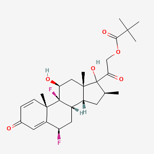 [2-[(6R,8S,9S,10S,11S,13S,14R,16S)-6,9-difluoro-11,17-dihydroxy-10,13,16-trimethyl-3-oxo-6,7,8,11,12,14,15,16-octahydrocyclopenta[a]phenanthren-17-yl]-2-oxoethyl] 2,2-dimethylpropanoate