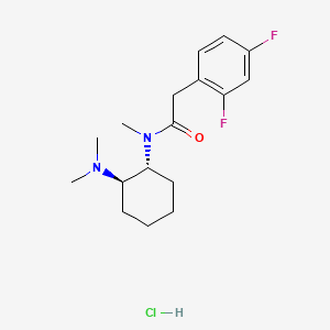 2-(2,4-difluorophenyl)-N-[(1R,2R)-2-(dimethylamino)cyclohexyl]-N-methylacetamide;hydrochloride