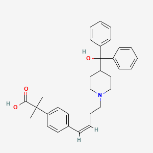 molecular formula C32H37NO3 B13852714 (Z)-4-[4-[4-(Hydroxydiphenylmethyl)-1-piperidinyl]-1-buten-1-yl]-alpha,alpha-dimethyl-benzeneacetic Acid 