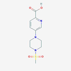 5-(4-Methylsulfonylpiperazin-1-yl)pyridine-2-carboxylic acid