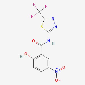 2-Hydroxy-5-nitro-N-(5-trifluoromethyl-2-thiadiazolyl)benzamide