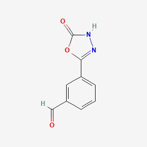 3-(2-oxo-3H-1,3,4-oxadiazol-5-yl)benzaldehyde