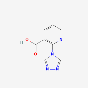 molecular formula C8H6N4O2 B1385274 2-(4H-1,2,4-Triazol-4-YL)nicotinic acid CAS No. 1017791-33-1