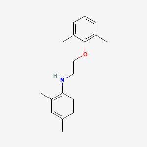 molecular formula C18H23NO B1385282 N-[2-(2,6-Dimethylphenoxy)ethyl]-2,4-dimethylaniline CAS No. 1040685-84-4