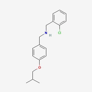 molecular formula C18H22ClNO B1385290 (2-氯苯基)-N-(4-异丁氧基苄基)甲胺 CAS No. 1040684-69-2