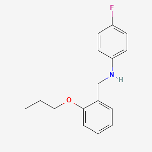 molecular formula C16H18FNO B1385294 4-fluoro-N-[(2-propoxyphenyl)methyl]aniline CAS No. 1040687-39-5