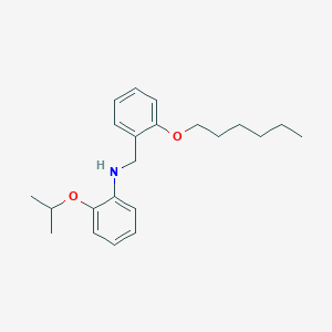 molecular formula C22H31NO2 B1385297 N-[2-(Hexyloxy)benzyl]-2-isopropoxyaniline CAS No. 1040683-30-4