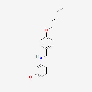 molecular formula C19H25NO2 B1385305 N-(3-Metoxifenil)-N-[4-(pentiloxi)bencil]amina CAS No. 1040690-88-7