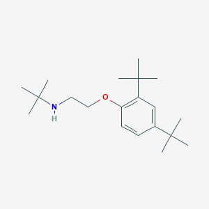 molecular formula C20H35NO B1385307 N-{2-[2,4-DI(Tert-butyl)phenoxy]ethyl}-2-methyl-2-propanamine CAS No. 1040689-97-1