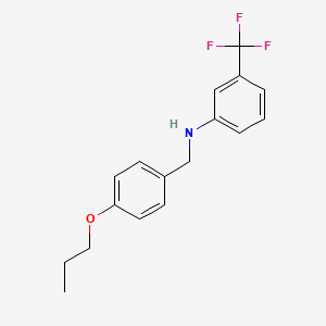 molecular formula C17H18F3NO B1385310 N-(4-Propoxybenzyl)-3-(trifluoromethyl)aniline CAS No. 1040685-15-1