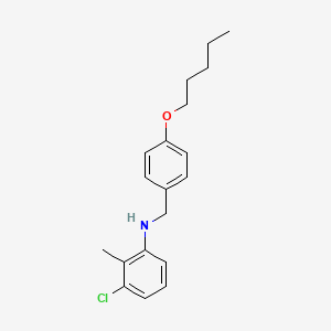 molecular formula C19H24ClNO B1385315 3-Chloro-2-methyl-N-[4-(pentyloxy)benzyl]aniline CAS No. 1040688-17-2
