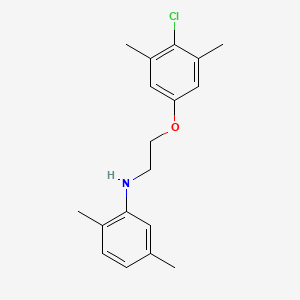 molecular formula C18H22ClNO B1385316 N-[2-(4-Chloro-3,5-dimethylphenoxy)ethyl]-2,5-dimethylaniline CAS No. 1040687-23-7