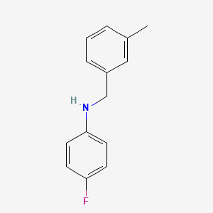 molecular formula C14H14FN B1385326 4-fluoro-N-[(3-methylphenyl)methyl]aniline CAS No. 356530-51-3