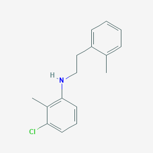 molecular formula C16H18ClN B1385332 3-Chloro-2-methyl-N-(2-methylphenethyl)aniline CAS No. 1040688-34-3