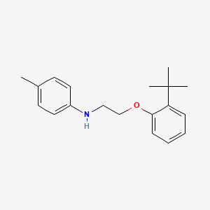 molecular formula C19H25NO B1385336 N-{2-[2-(Tert-butyl)phenoxy]ethyl}-4-methylaniline CAS No. 1040689-03-9