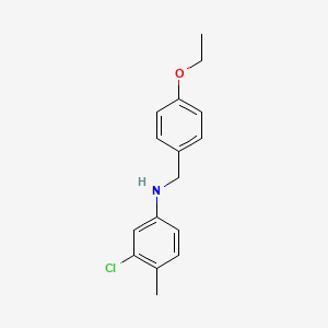 molecular formula C16H18ClNO B1385339 3-Chloro-N-(4-ethoxybenzyl)-4-methylaniline CAS No. 1036537-11-7