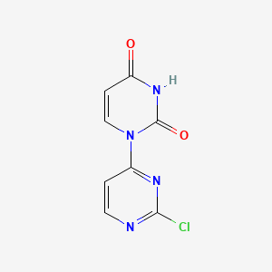 molecular formula C8H5ClN4O2 B13853400 1-(2-Chloropyrimidin-4-yl)pyrimidine-2,4-dione 