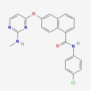 N-(4-chlorophenyl)-6-[2-(methylamino)pyrimidin-4-yl]oxynaphthalene-1-carboxamide