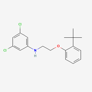 molecular formula C18H21Cl2NO B1385347 N-{2-[2-(Tert-butyl)phenoxy]ethyl}-3,5-dichloroaniline CAS No. 1040686-46-1