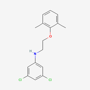 molecular formula C16H17Cl2NO B1385348 3,5-Dichloro-N-[2-(2,6-dimethylphenoxy)-ethyl]aniline CAS No. 1040689-37-9