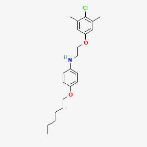 N-[2-(4-Chloro-3,5-dimethylphenoxy)ethyl]-4-(hexyloxy)aniline