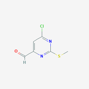 6-Chloro-2-(methylthio)pyrimidine-4-carbaldehyde