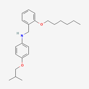 molecular formula C23H33NO2 B1385352 N-[2-(Hexyloxy)benzyl]-4-isobutoxyaniline CAS No. 1040688-13-8