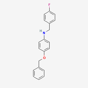 molecular formula C20H18FNO B1385353 4-(Benzyloxy)-N-(4-fluorobenzyl)aniline CAS No. 1040689-27-7
