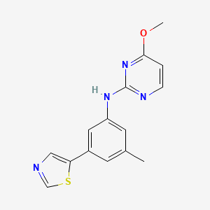 4-methoxy-N-[3-methyl-5-(1,3-thiazol-5-yl)phenyl]pyrimidin-2-amine