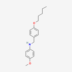 molecular formula C19H25NO2 B1385357 N-(4-Methoxyphenyl)-N-[4-(pentyloxy)benzyl]amine CAS No. 1040687-96-4