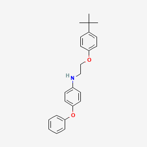 molecular formula C24H27NO2 B1385358 N-{2-[4-(Tert-butyl)phenoxy]ethyl}-4-phenoxyaniline CAS No. 1040687-71-5