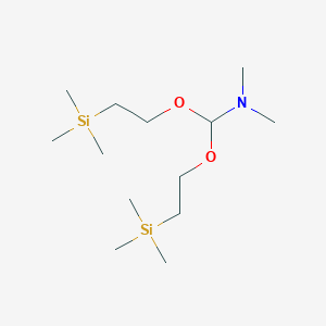 molecular formula C13H33NO2Si2 B138536 N,N-dimethyl-1,1-bis(2-trimethylsilylethoxy)methanamine CAS No. 129816-49-5
